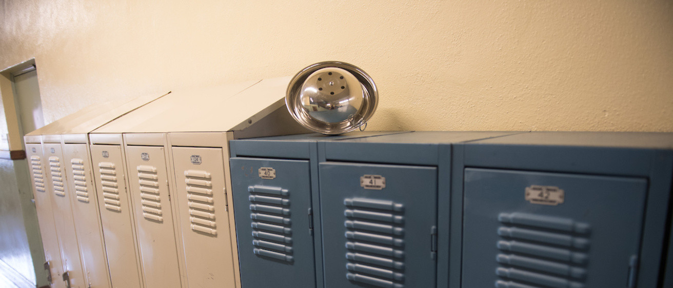 A PCB collector on top of school lockers